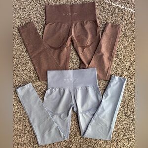 NVGTN bundle - mocha + periwinkle Contour Seamless Leggings size small